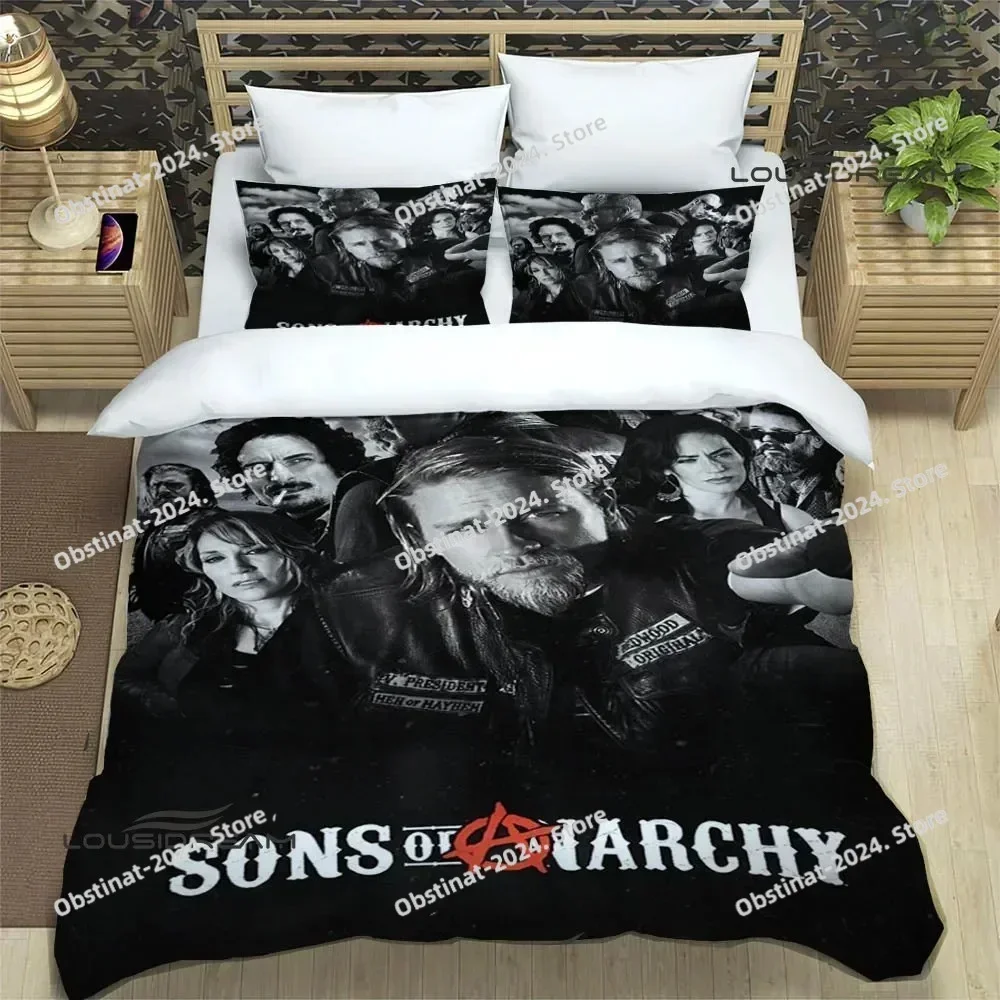 

Sons of Anarchy Retro printed Bedding Sets exquisite supplies set duvet cover bed comforter set bedding set luxury birthday gift