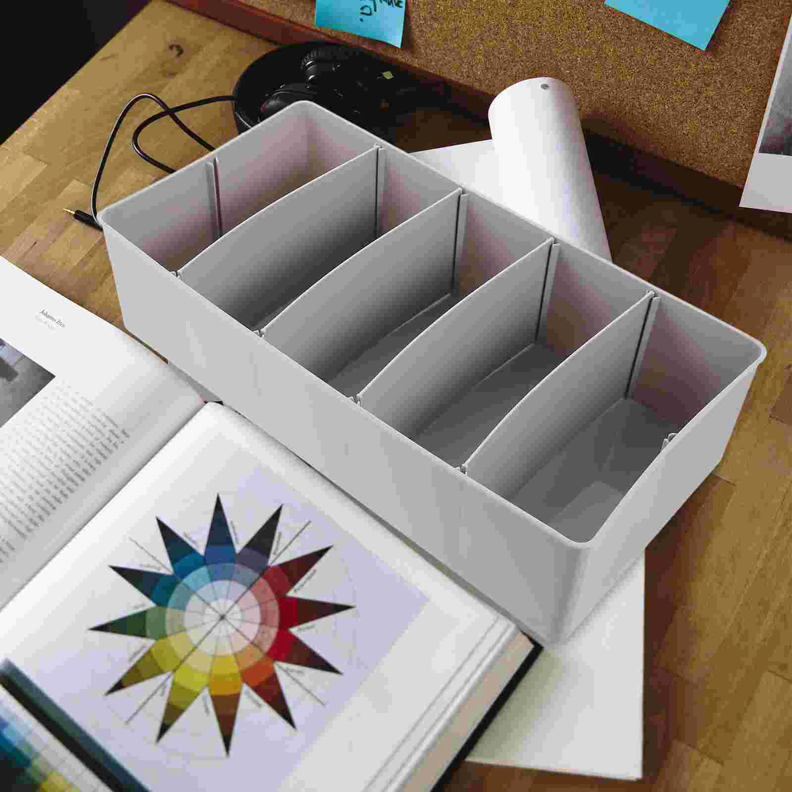 Drawer Type Bill Divider Box Money till Tray Cash Desktop Stand Cell Phone Holder Multiple Compartment Storage Household