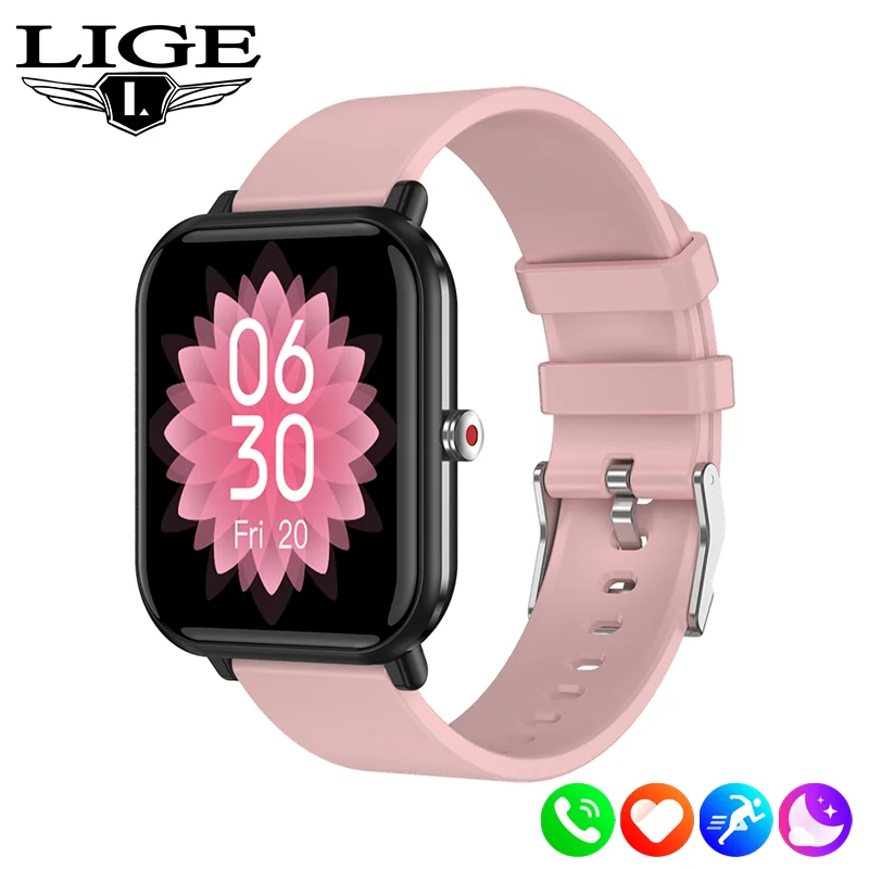 

LIGE Call Smart Watch Men Women Custom Dial Smartwatch For Android IOS Waterproof Bluetooth Music Watches Full Touch Clock New