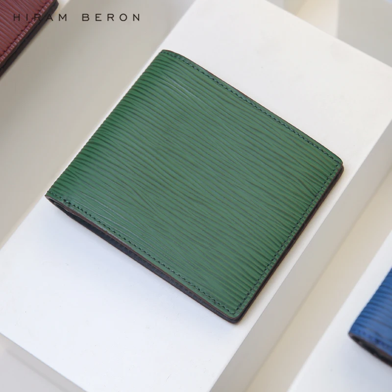 Hiram Beron Custom Name Men Bifold Wallet EPI Leather Dress Style Luxury Products Gift for Friend Dropship