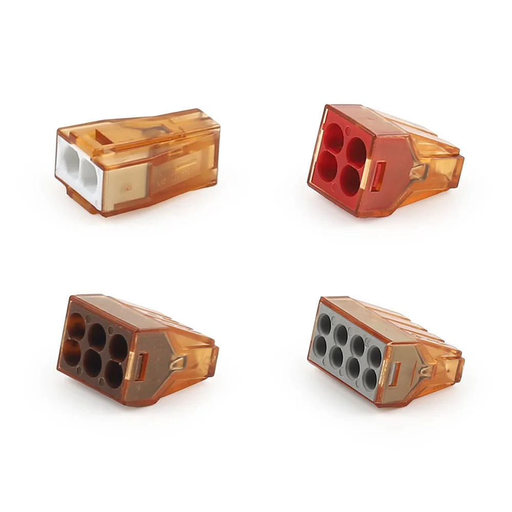 

10PCS DIY GO Mini Quick Push-In Wire Connectors Terminal Block Hard Stainless Easy Electrical Splicing Terminal Blocks Conductor