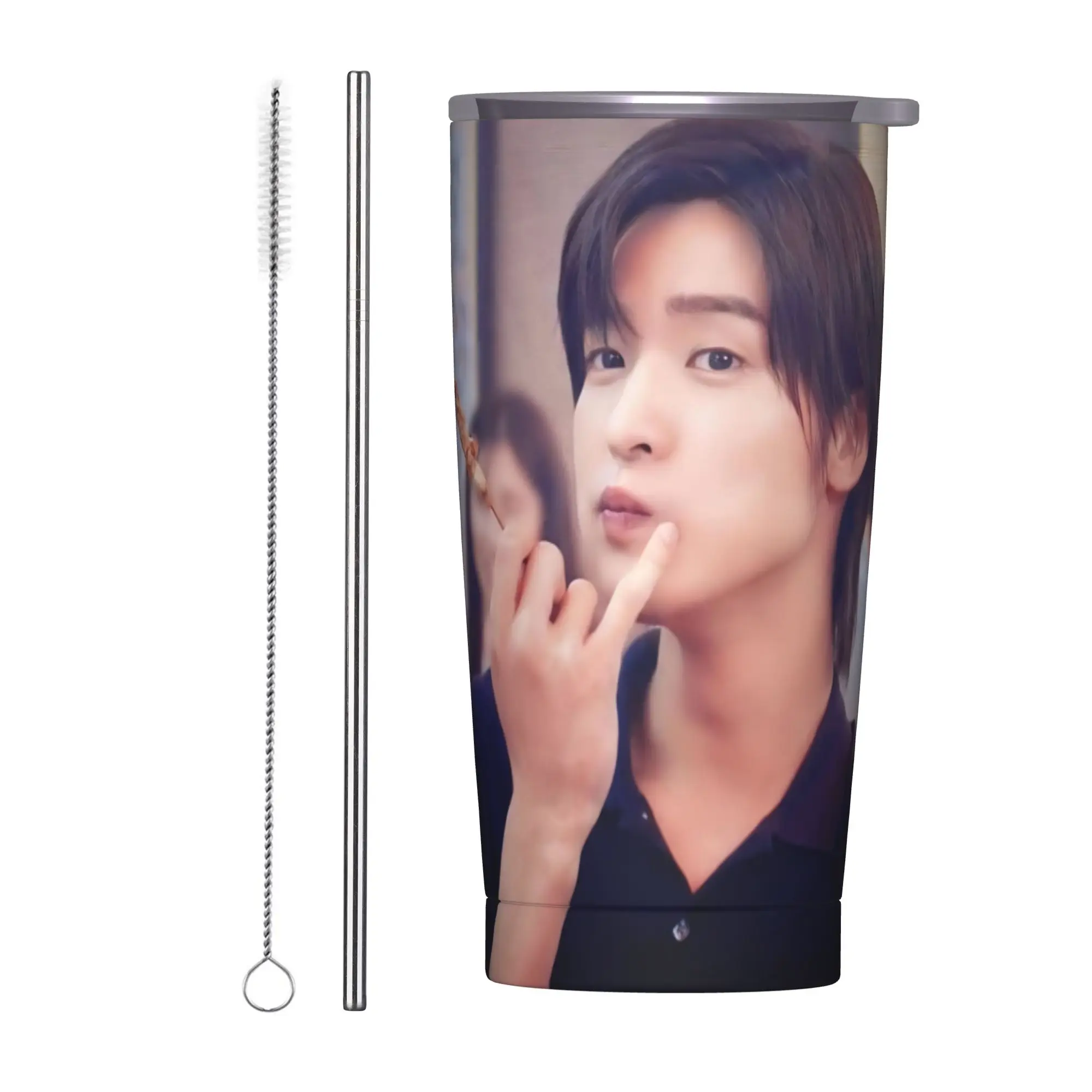 Ren Meguro Japan Singer Insulated Tumbler with Lid  Vacuum Coffee Mugs Double Wall Bottle Cups, 20oz