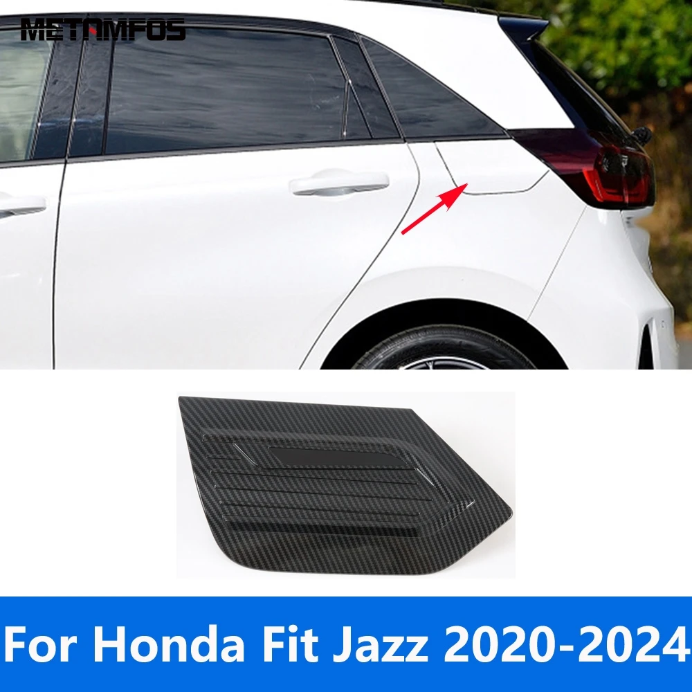 For Honda Fit Jazz 2020-2022 2023 2024 Chrome Gas Fuel Tank Cover Trim Oil Filler Decoration Sticker Accessories Car Styling