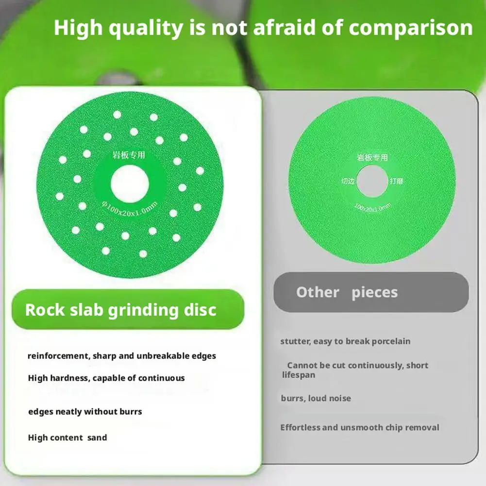 Super Thin Diamond Cutting Disc for Porcelain Tile Ceramic Glass, 4/4.5/5 inch Heat-Resistant Saw Blade for Angle Grinder gallery 4
