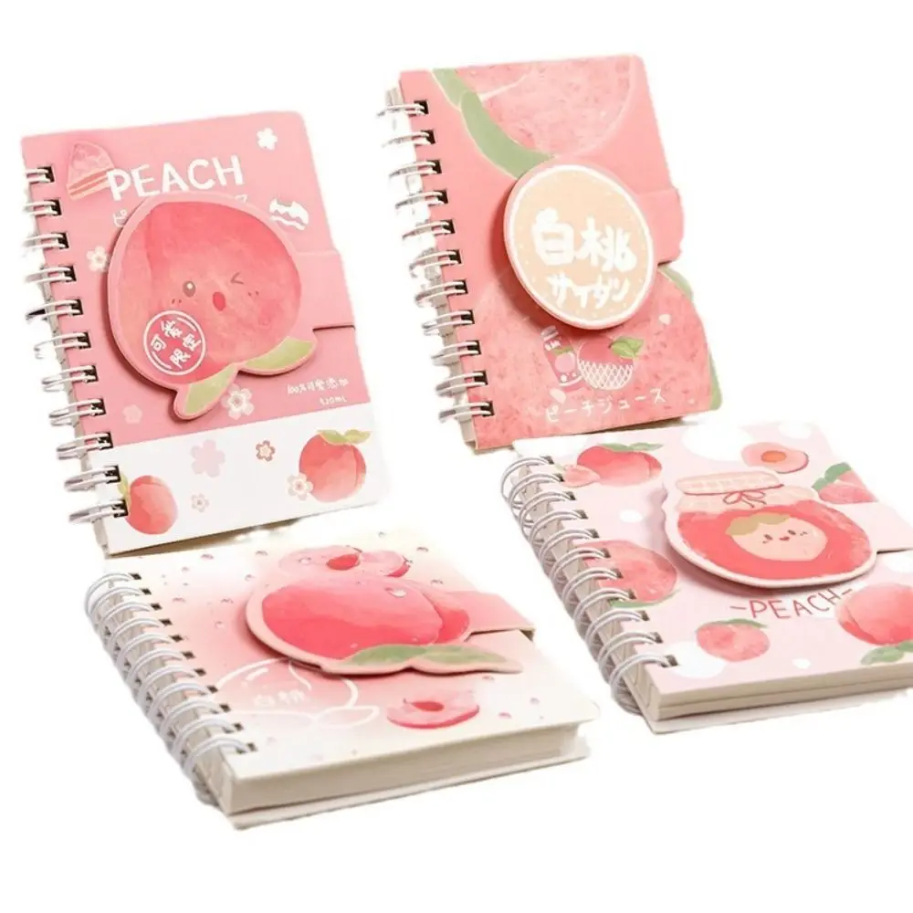 4Pcs 80 Pages Cartoon Coil Notebook New Office School Learn Supplies Mini Pocket Notepad Paper Notebook