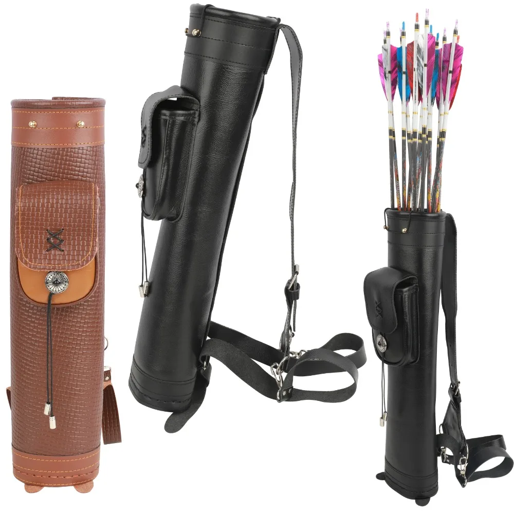 

Arrow Quiver Archery Arrow Holder Adjustable Shoulder Straps Arrow Bag Back Carry L/R Hand Bow Shooting Hunting Target Practice