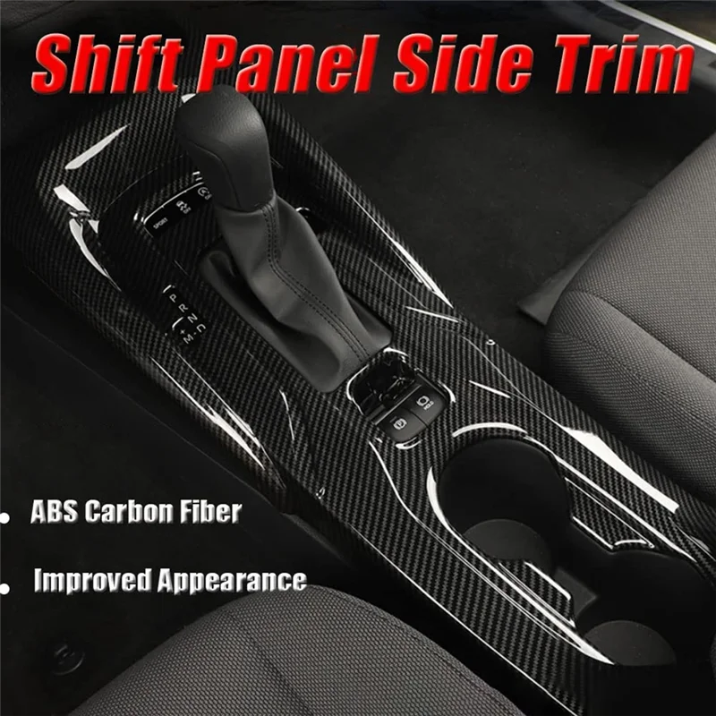 For Toyota Corolla 2020-2022 Center Console Gear Shift Panel Frame Cup Holder Cover Trim Accessories ,ABS Carbon Fiber