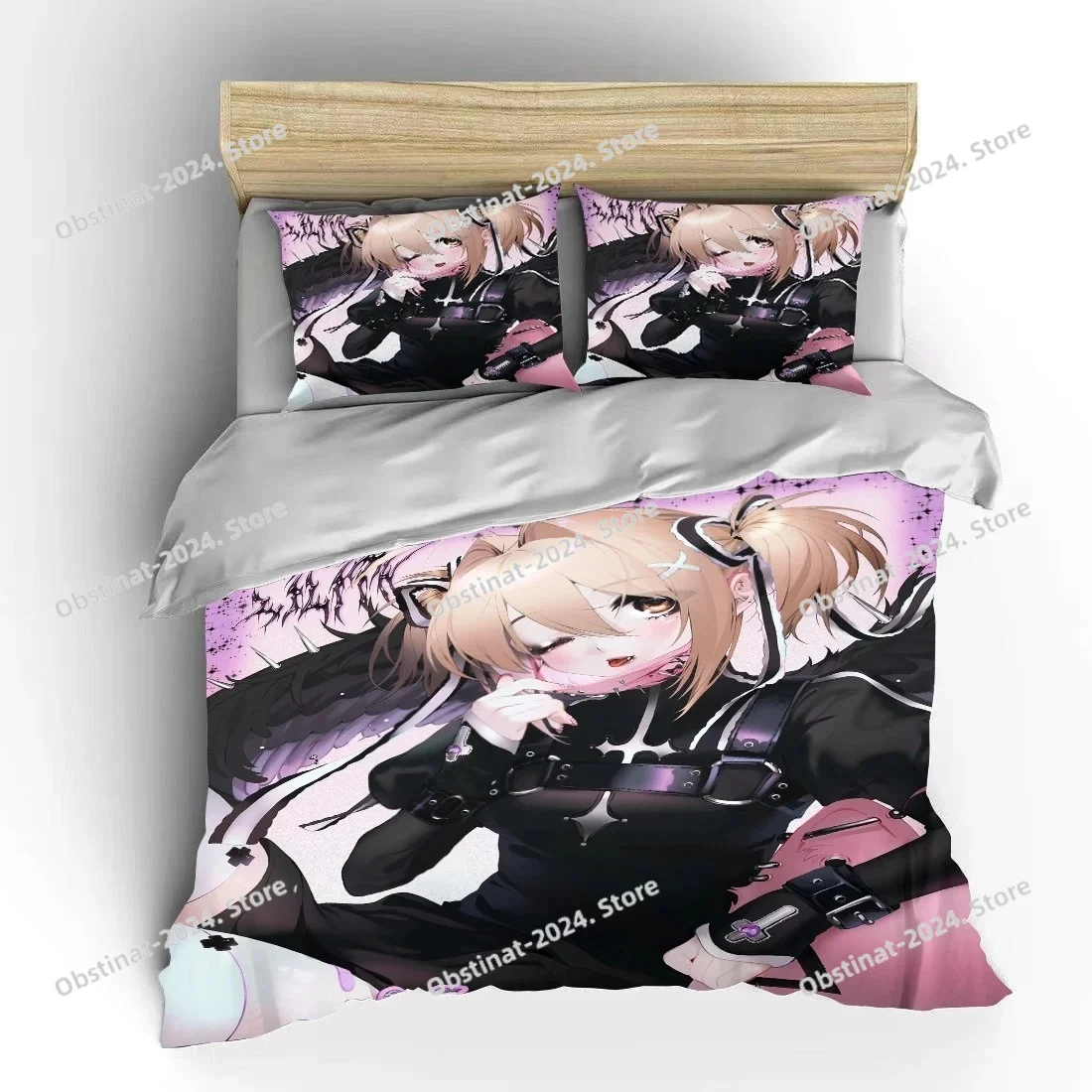

Japanese 3D Anime Moe Double Bed Duvet Cover Bed European Bedding Sets Home Textiles Luxury Pillow Cases Bedroom Bedding Sets