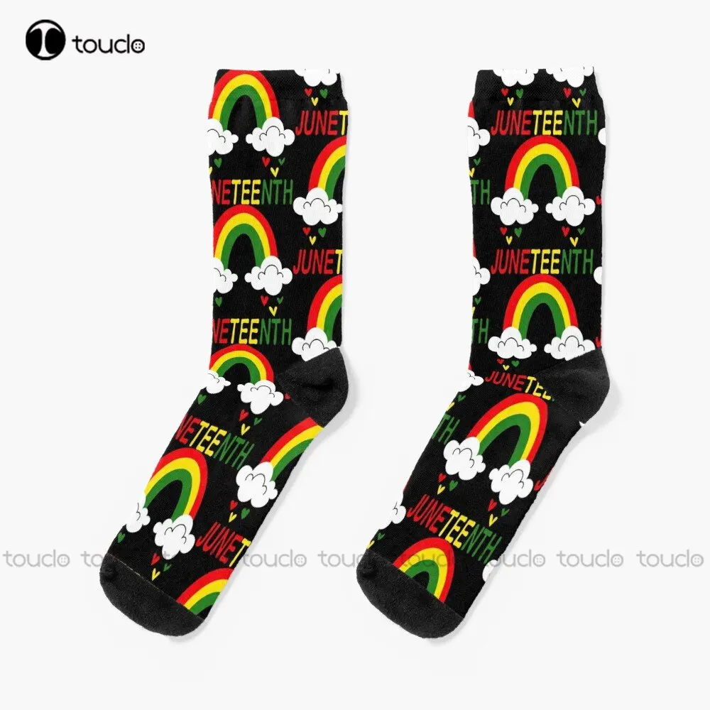 

Juneteenth Black History Month 1865 19Th July Socks Men Athletic Socks 360° Digital Printing Custom Gift Streetwear Funny Sock