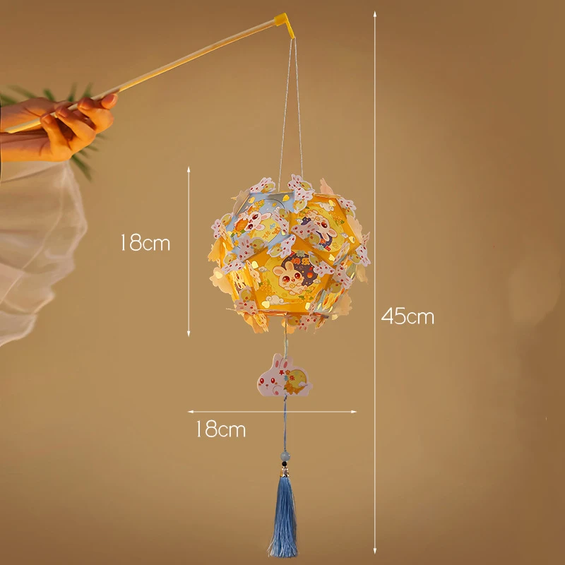 Festival de la mi-automne nouvelle lanterne boule brodée à la main bricolage enfants faisant des matériaux paquet lanternes portables de Style ancien