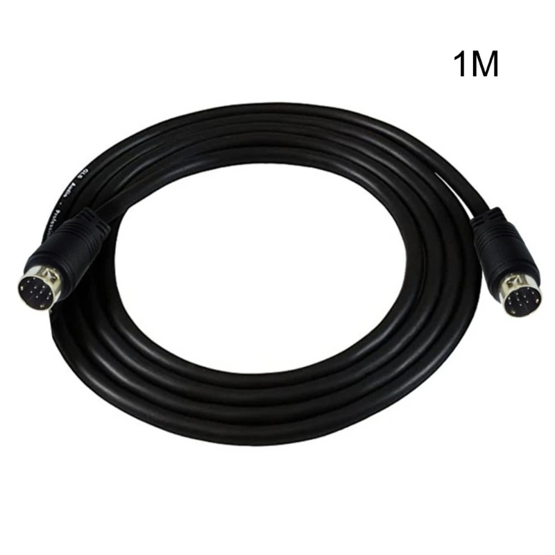 9Pin Mini DIN Extension Cable 9-Pin DIN Male to Male Adapter Extension Cable for Video Game Audio Equipment 1/2/3m 95AF