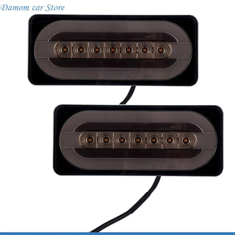 

A2UC Side Marker Light Tail Brake Lamp Oval Clearance Trailer 55Leds Rear Brake Light