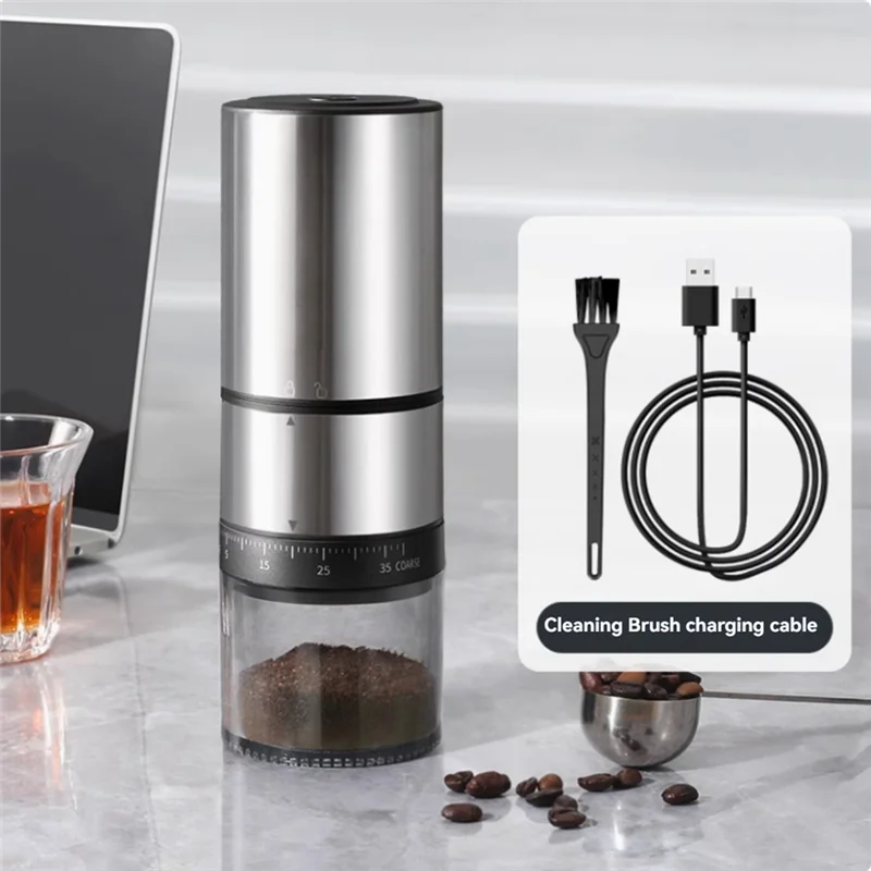 

J1UL1N Portable Coffee Grinder Electric Burr Coffee Grinder For Traveling Camping With 38 Adjustable Grind Settings
