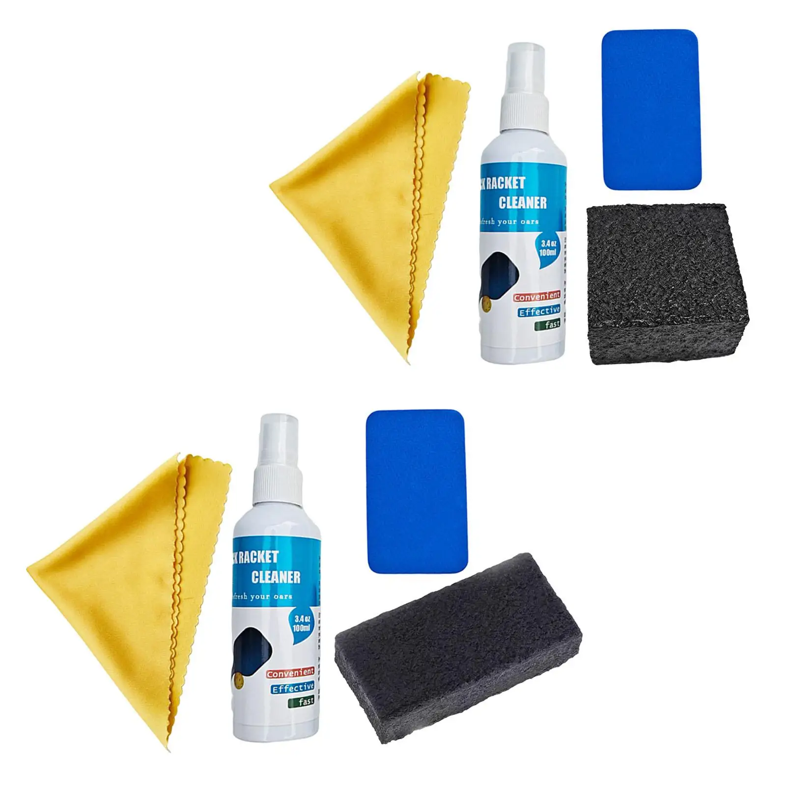 Carbon Fiber Pickleball Paddle Cleaning Spray Residue Removal Cleaning Cloth
