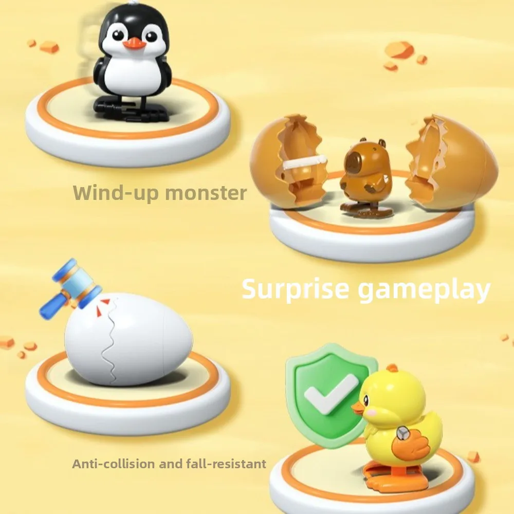 Portable Clockwork Duck Jumping Egg Toy Can Walk and Break The Shell Breaking The Shell Jumping Egg Clockwork Doll Cute Beast