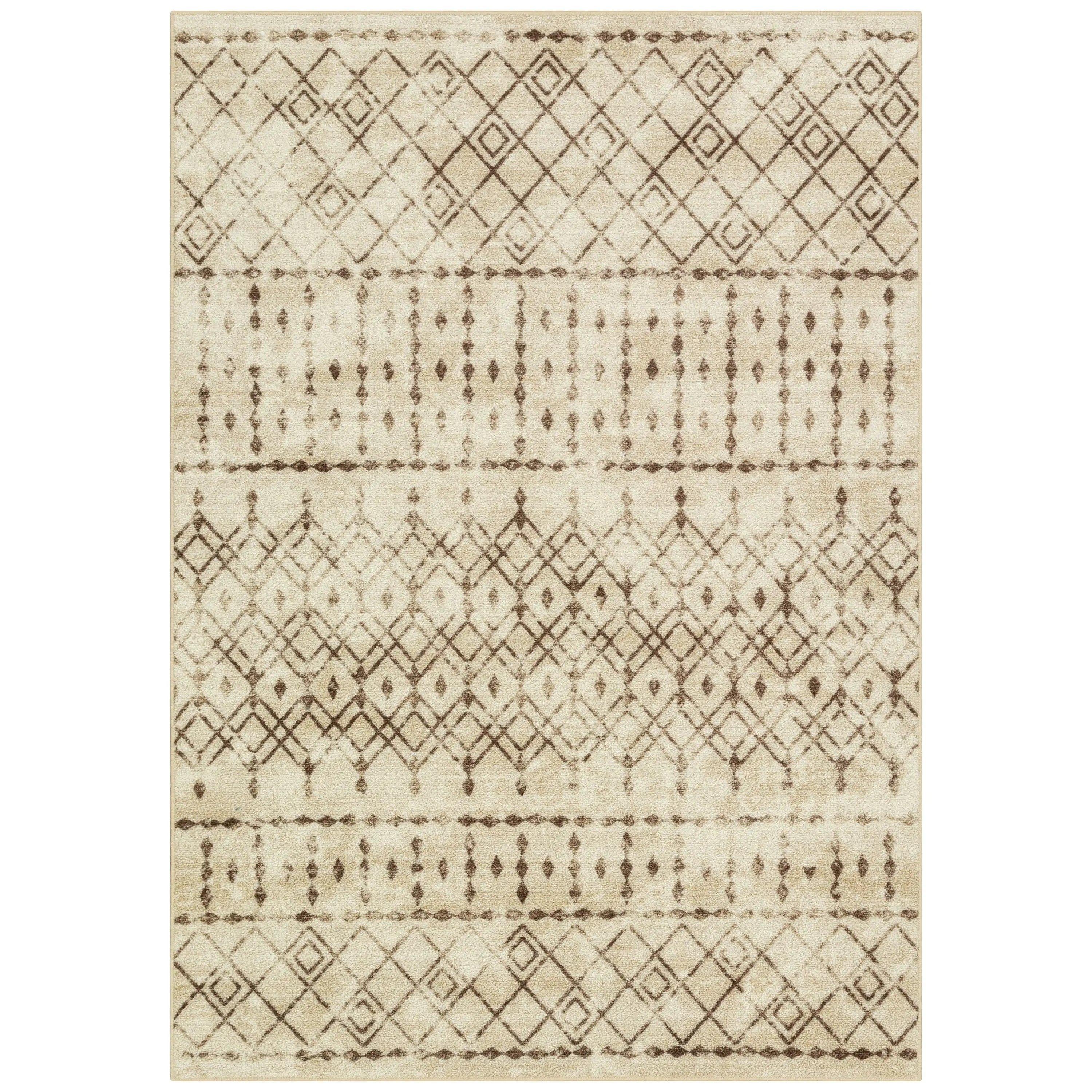

Богемный Алмазный коричневый коврик для помещений, 5 'x 7'