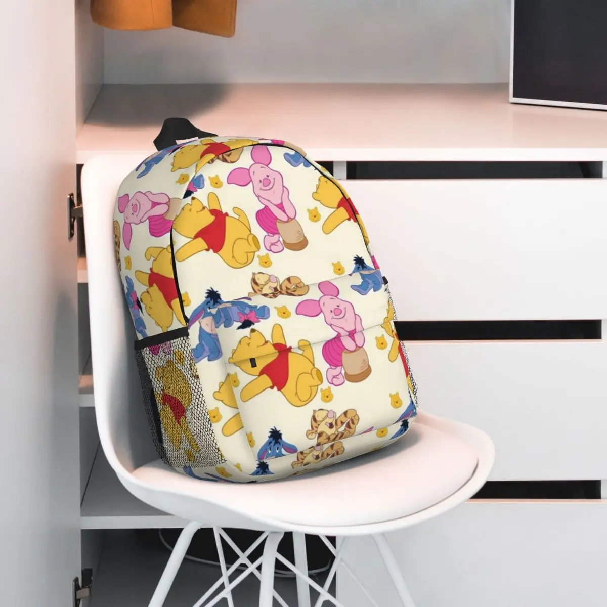 Pooh Bear New Fashionable Pattern School Bag Print Lightweight Backpack 15inch