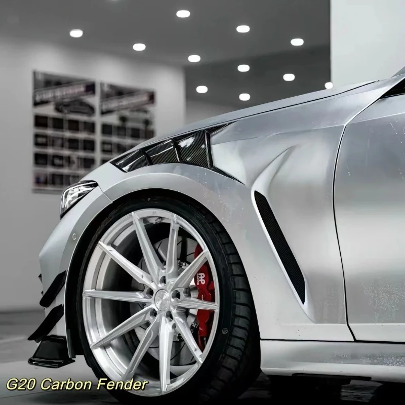 حاجز من ألياف الكربون MRD لسيارة BMW G20 G28 2019+ مصدات كربون مع فتحات V3 ونمط VE #1