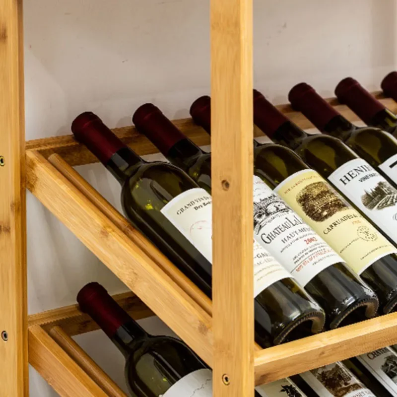 Estante de exhibición de bebidas Vertical Vintage, Gabinete de Bar de madera, estante de vino de Buffet nórdico para el hogar, muebles de Gabinete de pie