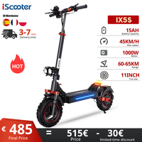 iScooter ix5s 1000W Powerful Electric Scooter 15AH Battery Adult Electric Scooter 45km/h Electric Kick Scooter