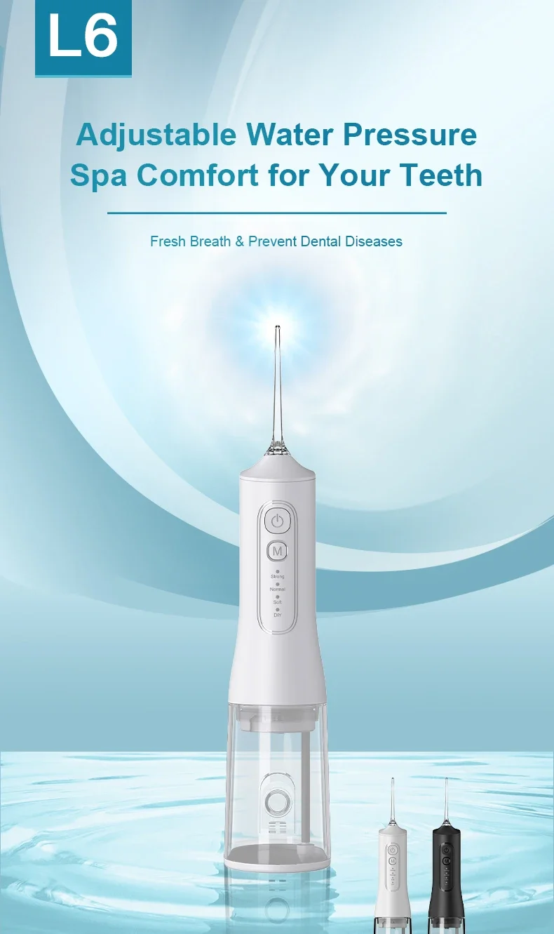 ホットセール 口腔洗浄器 フラッシュモード 300mL大容量タンク デンタルウォーターフロッサー ピックジェット Type-C充電式