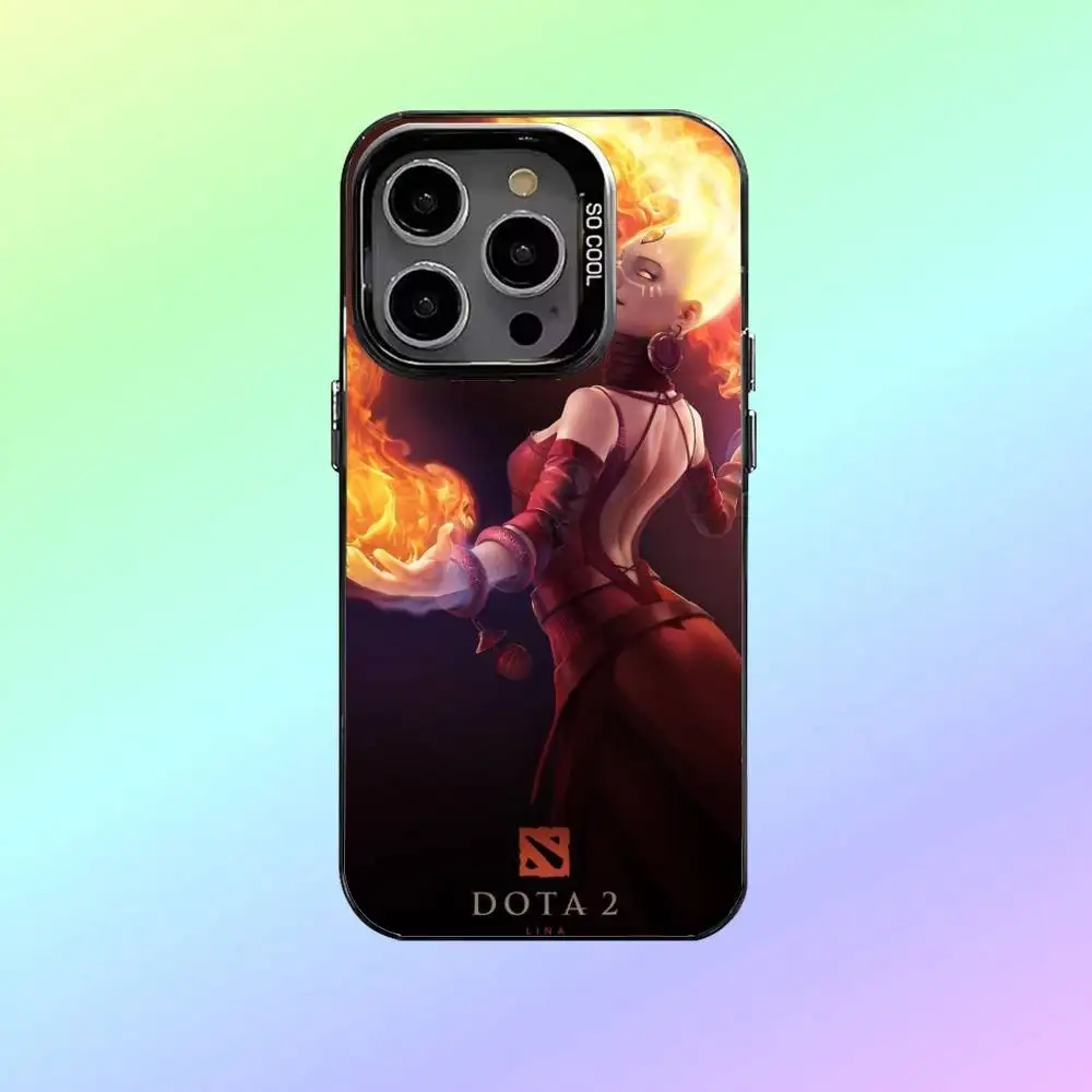حافظة هاتف D-Dota 2 الرائعة لهاتف iPhone17,16,15,14,13,12,11 Plus، Pro Max غطاء مقاوم للصدمات من الحلوى السوداء غير اللامعة #5