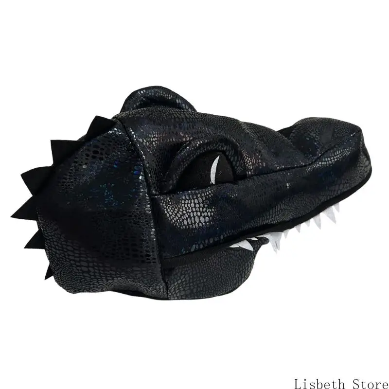

124A Breathable Alligators Headpiece Animal Shape Headgear Hat Costume Accessory For Adult Kids Halloween Role Play Activity