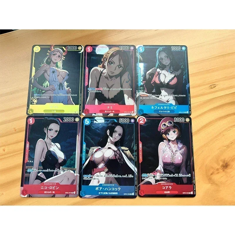 One Piece Nico Robin Nami Boa Hancock Nefertari D. Vivi DIY Homemade Collection Card Christmas Birthday Gift Game Toys