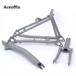 ACEOFFIX Titanium Front Fork, Rear Traingle, Headtube for Brompton Minivelo Folding Bikes, Caliper Brake, Disc Brake 74mm, 112mm