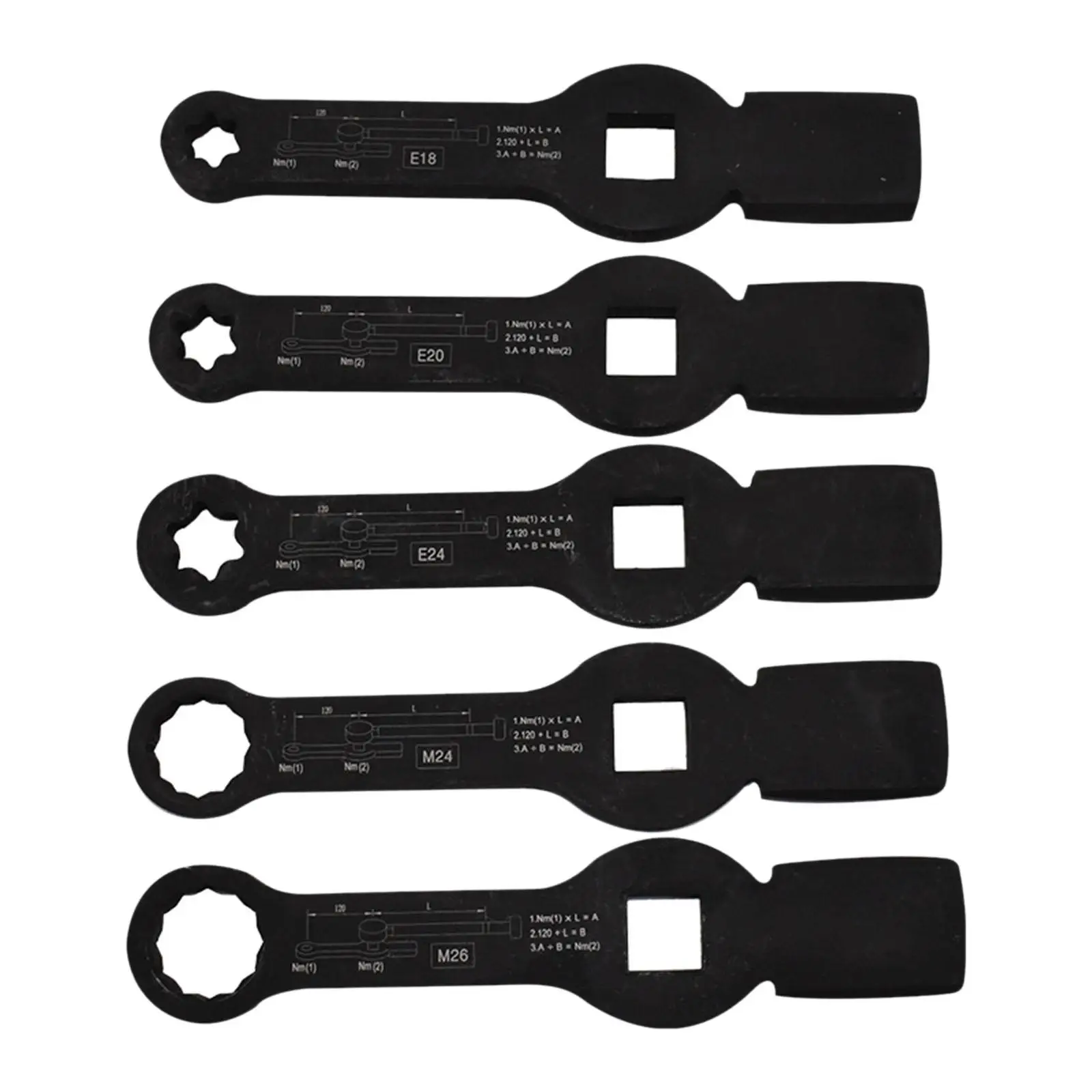 5Pcs Generic Axle Nut Wrenches Practical Convenient High Performance Not Easy to