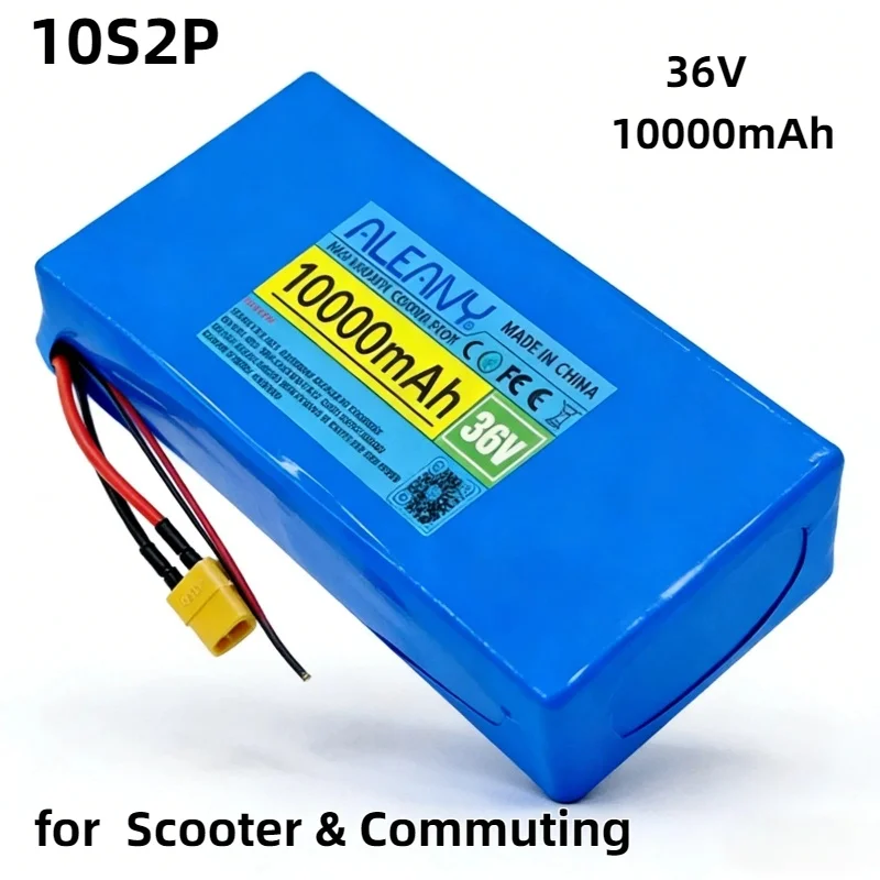

36V 10S2P 10000mAh High-Power Battery – High-Capacity Lithium with BMS for 42V Scooter Commuting Durable Replacement Spare