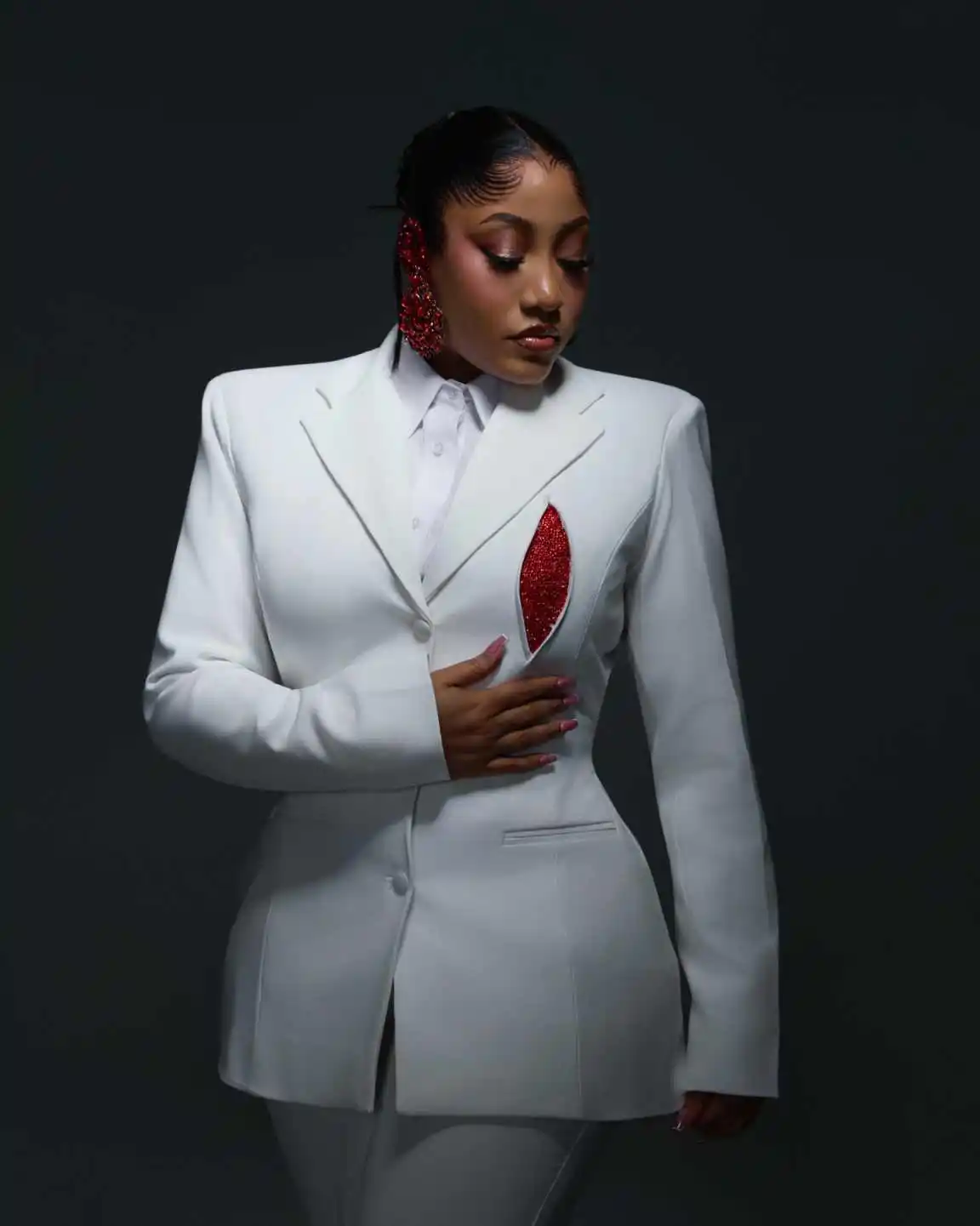 Plus Size Women Suits Beaded 2 Piece Set Jacket Pants Bride Blazer Sheath Notched Lapel Single Breasted Mother Suit Customized