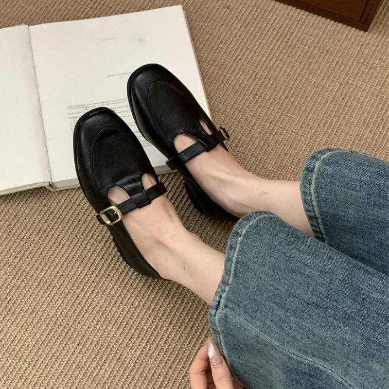 

2025 новые модные женские лоферы Мэри Джейн, весенне-осенние дышащие туфли на плоской подошве, повседневная удобная мягкая обувь, элегантное платье на плоской подошве