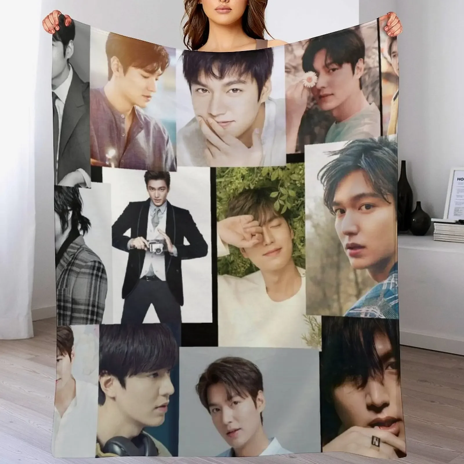 Lee min ho Throw Blanket Soft Sherpa Fleece Warm Blanket for Winter