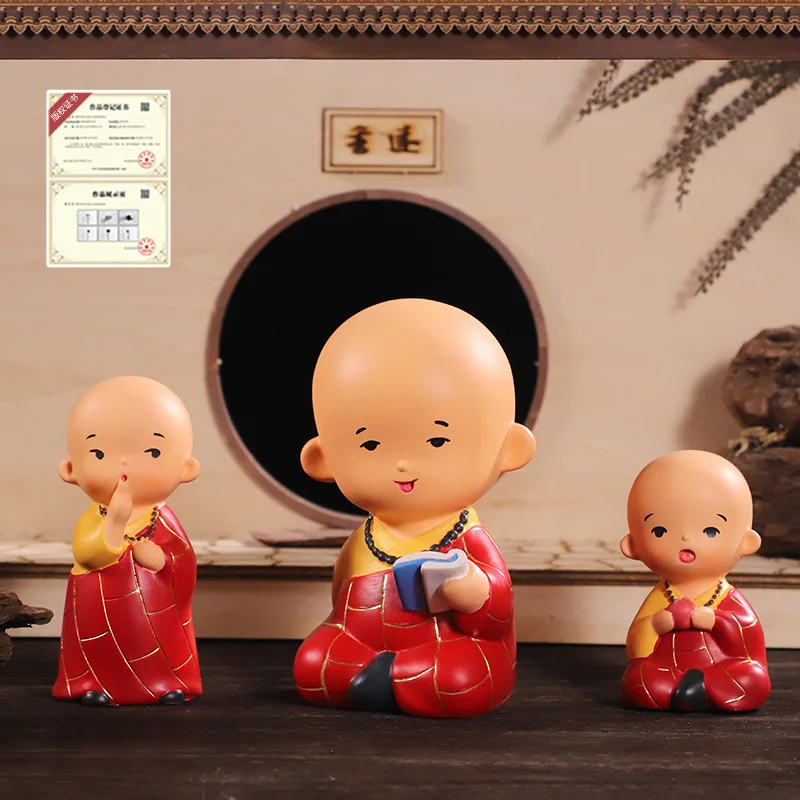 Creative Chinese Cute Living Room Desktop Decoration By Shaolin Temple Zen Master