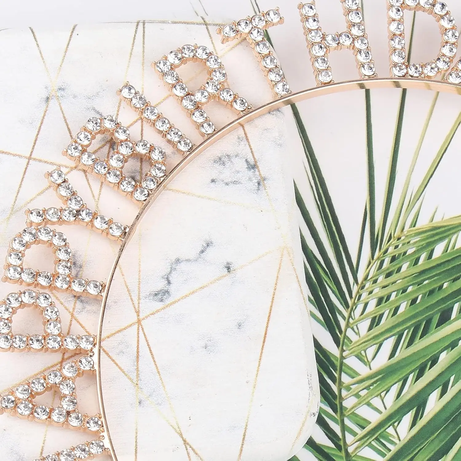 Повязка на голову с кристаллами и буквами «С Днем Рождения» — сверкающие аксессуары для волос со стразами для вечеринок, реквизита для фотографий и торжеств