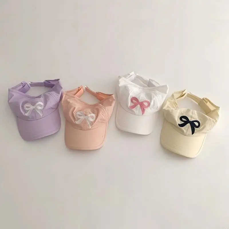 

Infants Ponytail Baseball Caps 4-12 Year Girls Fisherman Hat Hollowed Top Sun Visor Hat Quick Drying for Hot Season