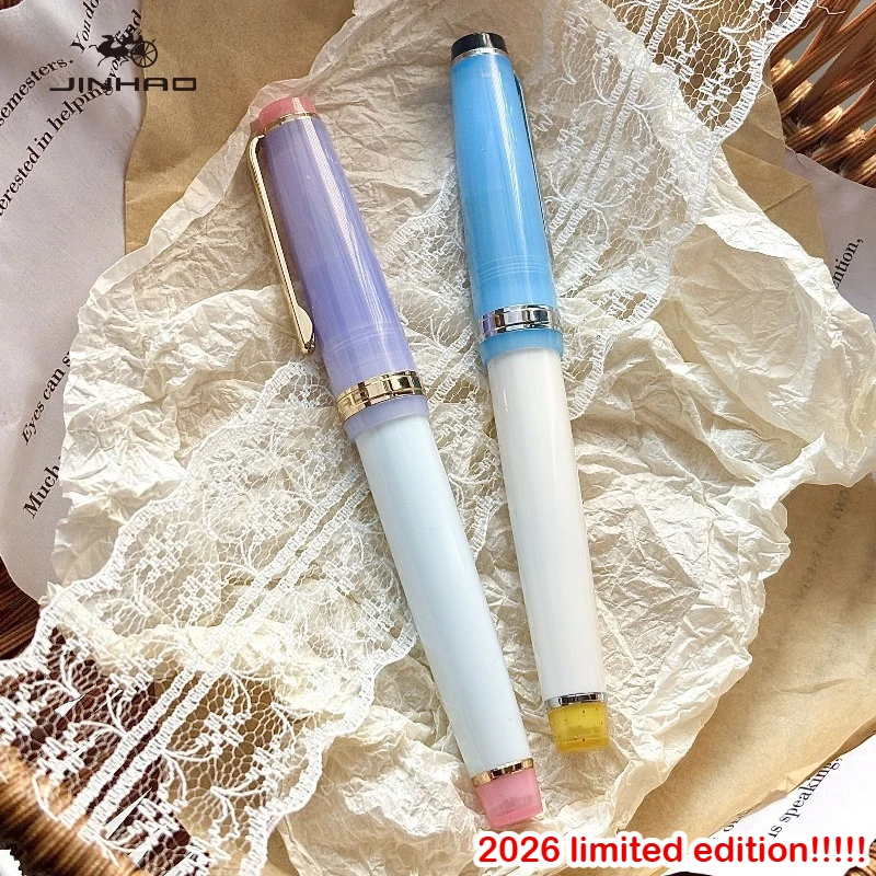 Pióro wieczne JINHAO 82 w limitowanej edycji kolorystycznej 2026, złoty klips, stalówka EF/F/M, pióro do kaligrafii, artykuły papiernicze w kolorach makaronikowych, przybory szkolne i biurowe. — zdjęcie produktu 2