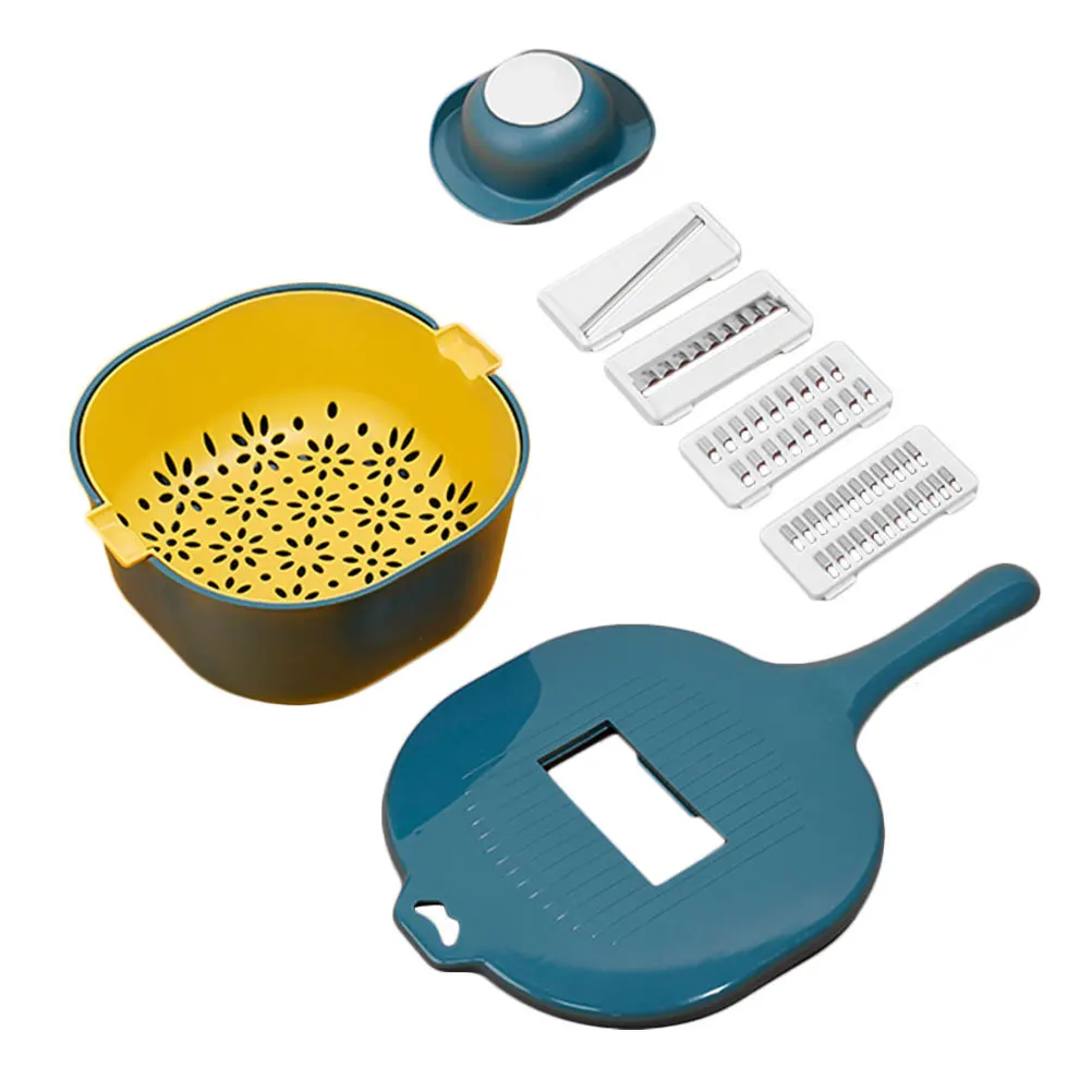 

1Pcs Creative Vegetable Slicer Kitchen Cutter Dark Blue for Slicing Grating Chopping Food Dicer Vegetable Grater Manual