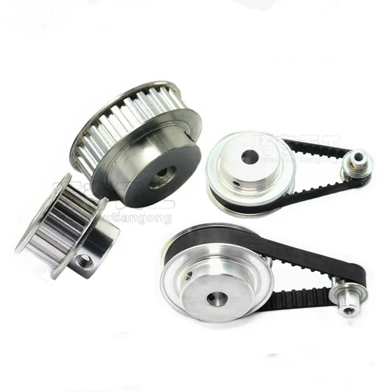 XL Aluminum Alloy Synchronous Wheel Synchronous Pulley  Stepper Motor Mechanical Transmission Small Belt Gear Device Combination