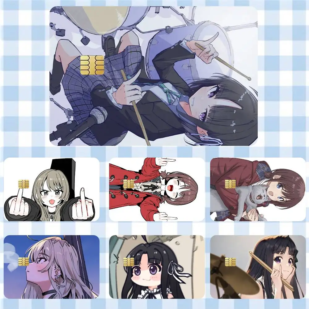 

Girls Band Cry Anime Girl Band Sticker Film Tape Skin for Credit Card Debit Card Cartoon Waterproof Stickers