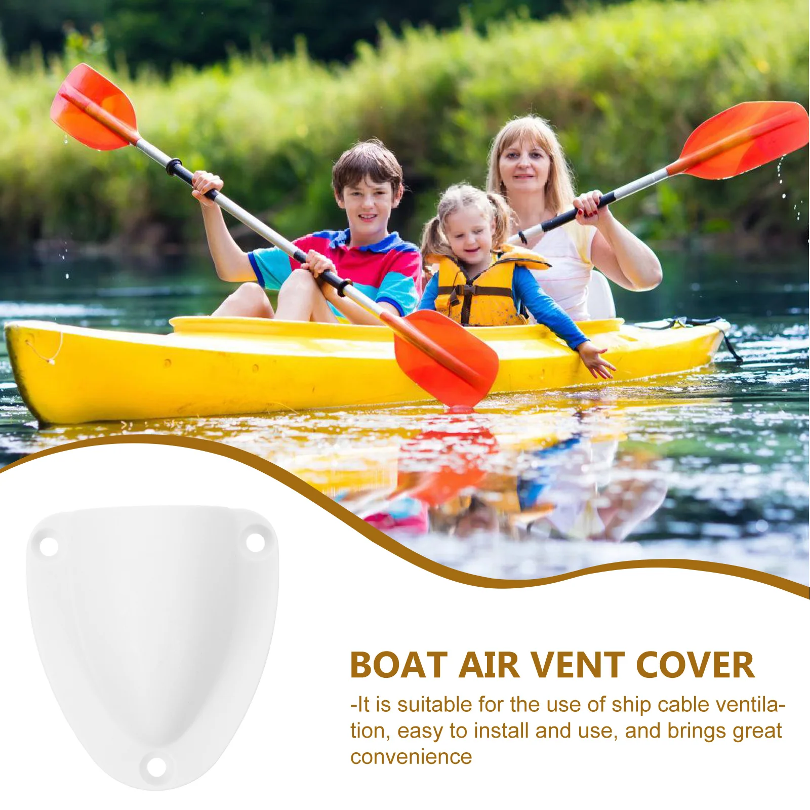 

1 set 4 Small White Vent Covers 12 Screws for Boat Marine Wire Cable Airflow Durable Plastic Metal Material Easy Install Stylish
