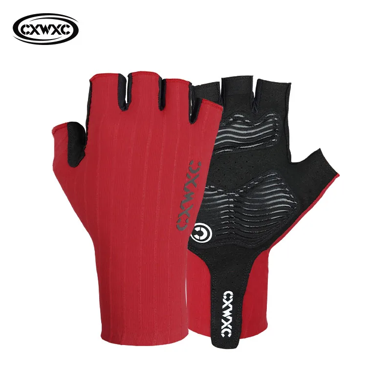 CXWXC Korte fietshandschoenen Zomer Ademende fietshandschoenen MTB Racefiets Halve handschoenen Elastisk Antislip Schokabsorberende palmpad