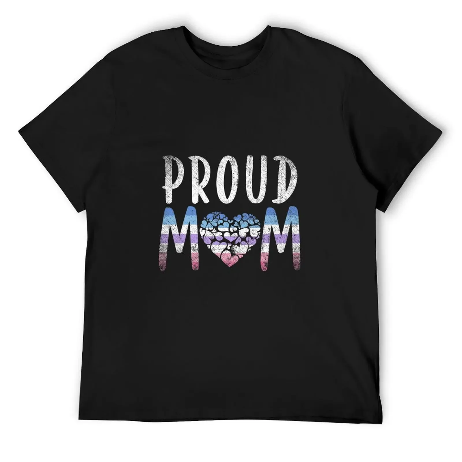 PROUD MOM BI GENDER FLAG HEART MOTHERS DAY LGBTQ BIGENDER T-Shirt quick drying man t shirt mens t shirts top quality