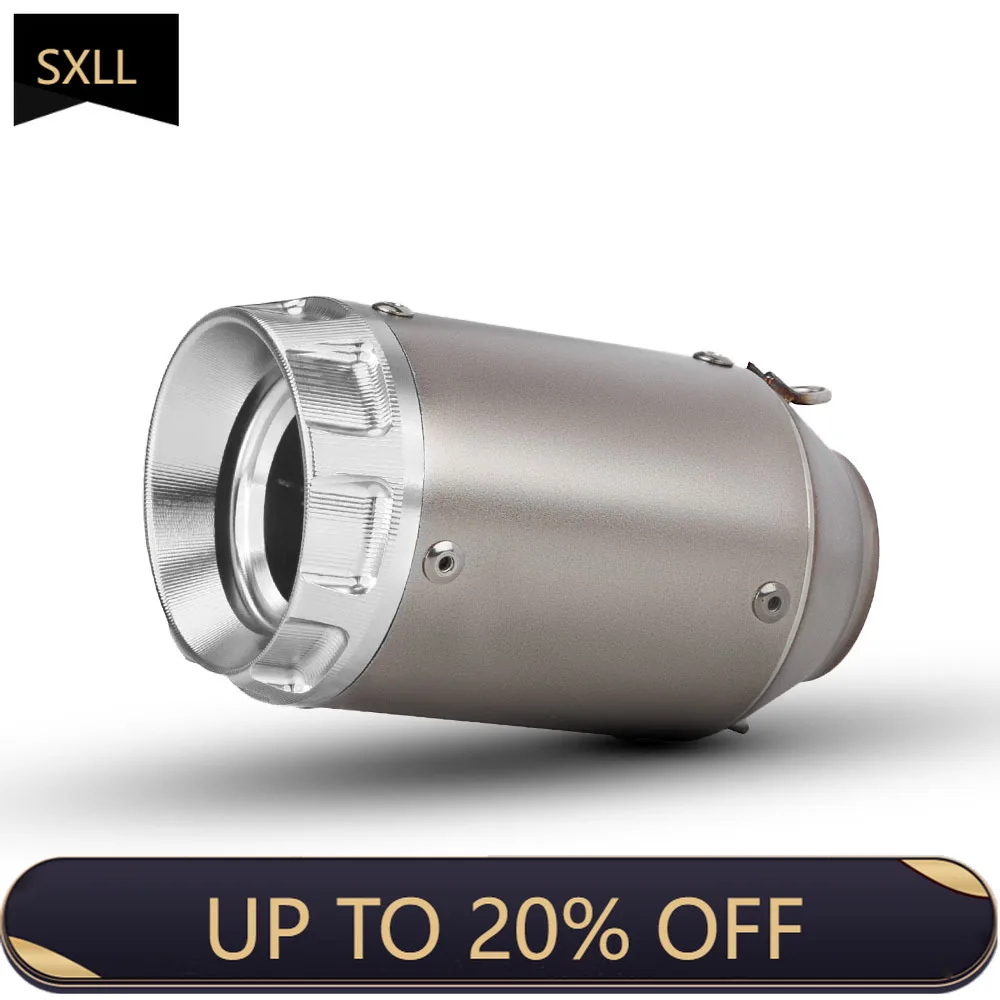 

SXLL Motorcycle universal modified large displacement mini exhaust silenciador tube Ninja250 400 yzf R3 mt07 R15V2 xsr155 adv150
