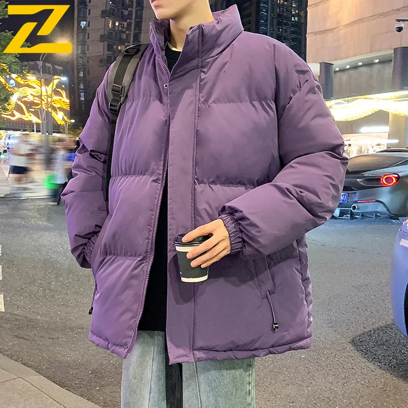 معطف سترة رجالي 2025 شتاء دافئ يندبروف في الهواء الطلق عداء ببطء معطف الكورية نمط المشي لمسافات طويلة السفر الثلوج الباردة برهان الحشو معطف