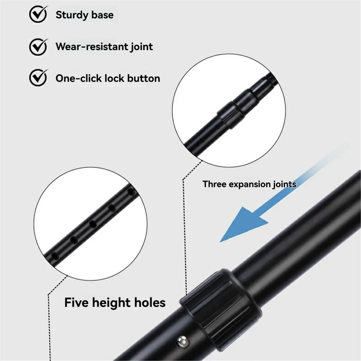 (ABYM) Golf Bag Support Rod 4-Section Adjustable Length Protection Bags Anti Deformation Golf Club Travel Bag Support