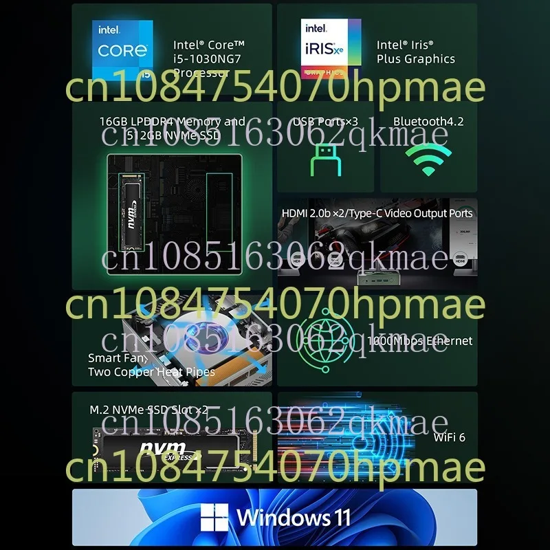 Mini Computer Small Host Microcomputer Office Home Learning B6 Mini-Host Mini PC