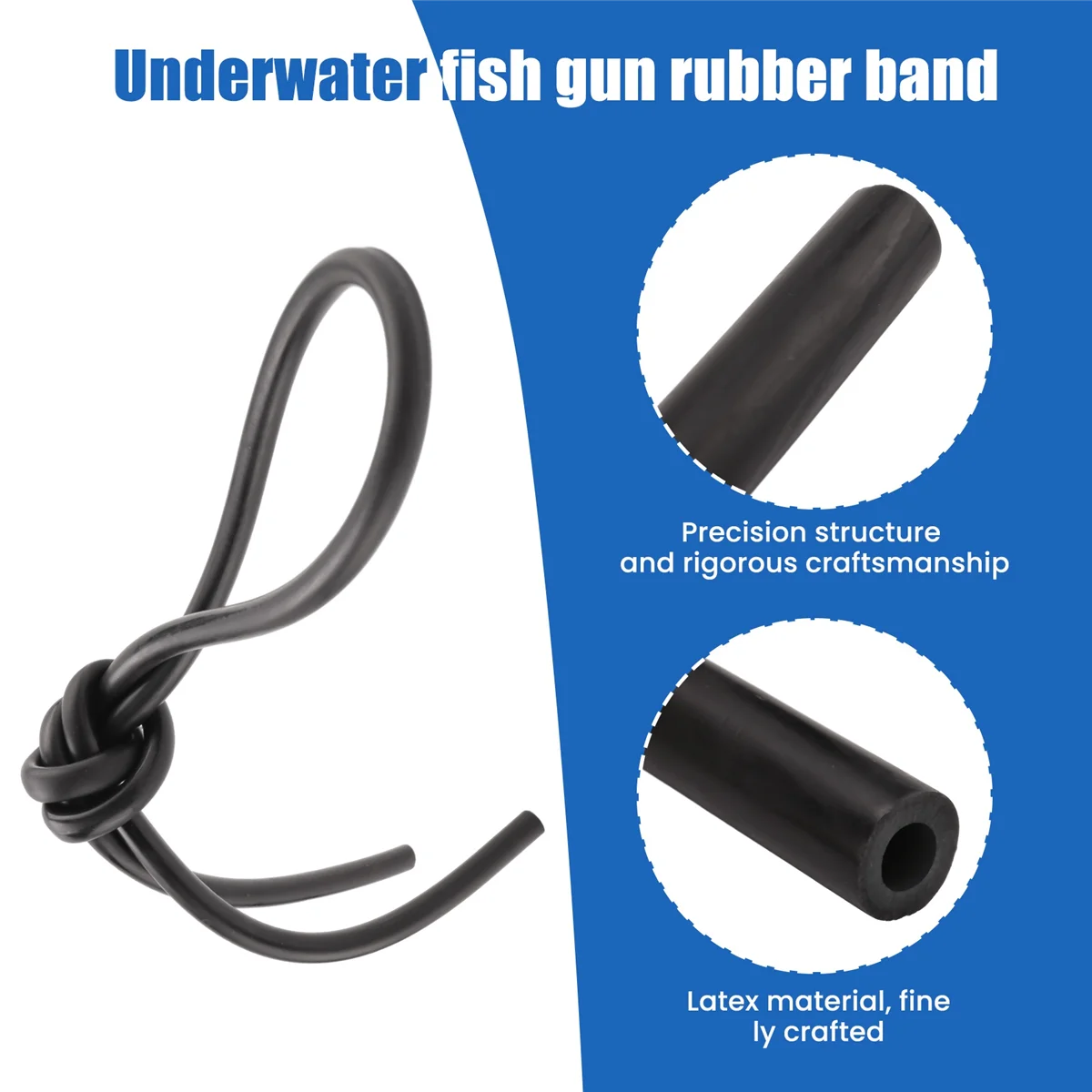 10x5mm estilingue de borracha para caça submarina, faixas de látex, tubo de látex, equipamento acessório de pesca submarina para mergulho, 100cm