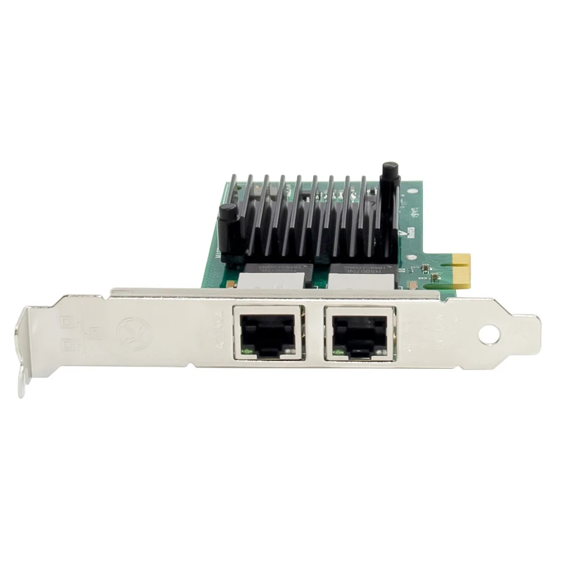 PCI Express X1 Ke Dual RJ45 NIC 2Port Kartu Jaringan I350-T2 I350AM2 Chip 10/100/1000Mbps Gigabit Ethernet Kartu Lan untuk PC Desktop